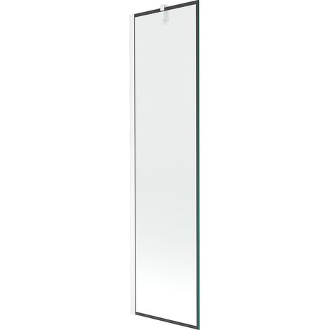 Mexen Next pannello da bagno 1 anta 50 x 150 cm, cornice nera, bianco - 895-050-000-00-70-20