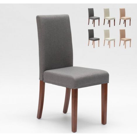 Chaise de cuisine et restaurant rembourrée en bois style henriksdal Comfort Luxury - Gris (1/5)