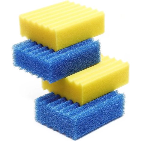 Filtre, Lot Complet de 4 éponges filtrantes pour Filtre Biologique CBF-350-2 Jaunes (1/5)