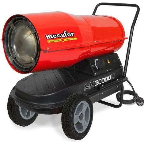 Mecafer – Chauffage de chantier diesel 30000W – Pour surfaces jusqu'à 300 m² – Norme IPX24 pour pièces humides – Allumage piezo-électrique (1/5)