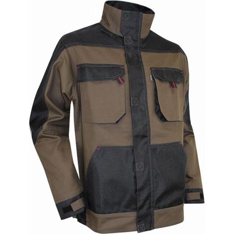 Chaqueta de resina marrón topo y negro - T.4 (1/2)