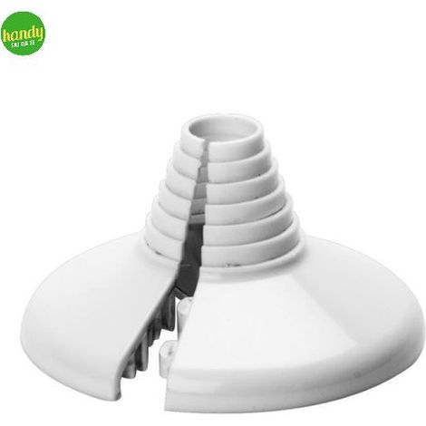 Borchia Copritubo Sombrero Ambra Water Ø10-18mm in Plastica Bianco