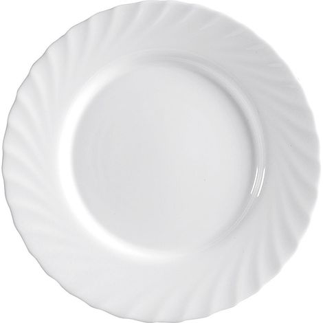 (6 u.) PLATO LLANO TRIANON BLANCO