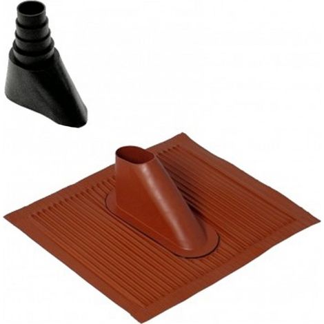 Tuile malléable en aluminium - TRIAX - Rouge brique - Ruban vulcanisant - Mât Ø 30 à 50 mm
