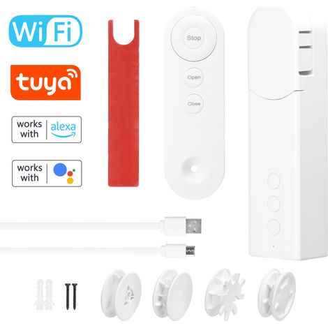 Beyamis Moteur de rideau à perles WiFi - Pour stores enrouleurs, commande vocale via Google Home (1/5)