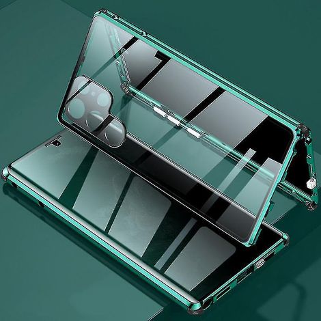 Étui anti-espionnage compatible avec Samsung Galaxy S22 Ultra/S22, coque magnétique double face en verre trempé - Pour Galaxy S22 Ultra (1/5)