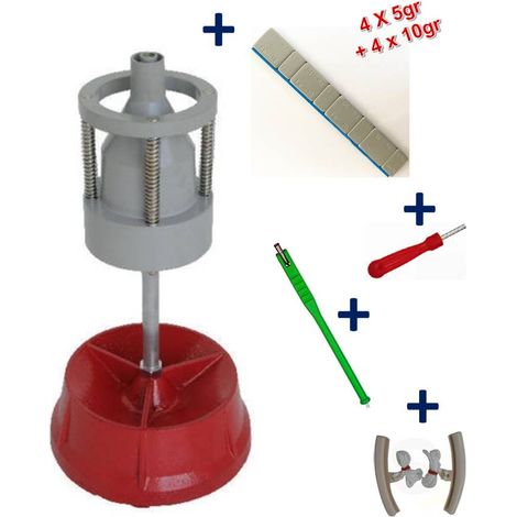 Equilibreuse de Roue Manuelle Portable + 100 Barrettes Plombs Masses Adhésifs 4x5g+4x10g + Démonte Obus + Tire Valve + 2 protèges jante (1/3)