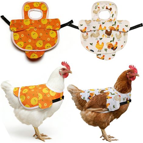 Lot de 2 protège-dos pour poules (selles pour poules) : protègent le dos, les ailes et la queue  empêchent les coups de bec. (1/5)