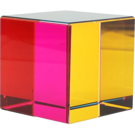 Cube optique coloré à 6 faces, prisme, objet de décoration pour table, jouet éducatif de physique, 60 mm (1/5)