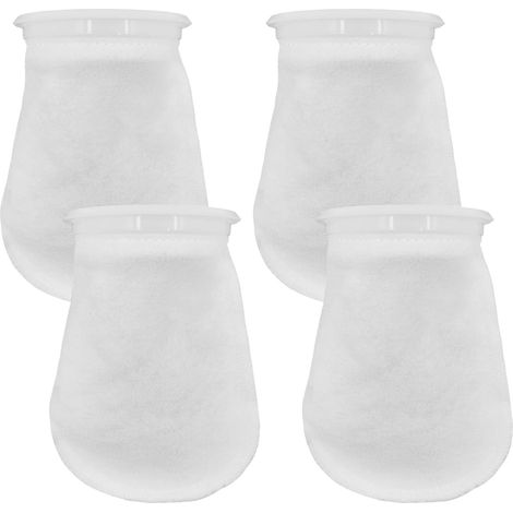 Lot de 4 Sacs Filtrants en Feutre, 200 Microns, Aquariums d'eau Douce et Salée Sacs Filtrants, pour Aquarium, étang, Réservoir de Récif, Produits Chimique (10,4 x 18 cm) (1/5)
