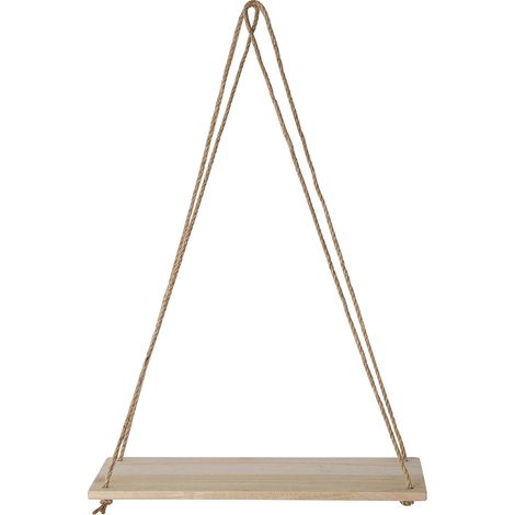 Étagère Suspendue Vintage Bois Jute Eco-friendly pour Déco Rustique Minimaliste Artisanal Dimensions 35 x 14 x 0.9cm, Marron/Blanc Kit d'Etagère et Crochet avec Cordes Robustes, Capacité Poids et St (1/5)