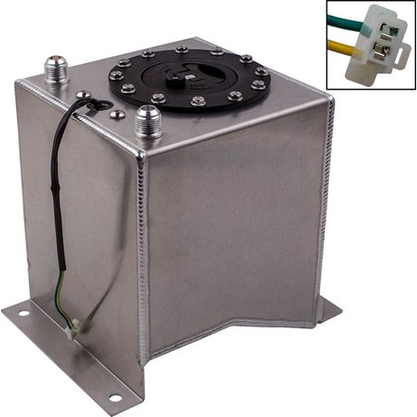 BFO – Réservoir de carburant 2,5 gallons en aluminium 6061-T6 – Capteur de niveau 0-90 ohms – Mousse de sécurité anti-fuite – Dimensions 203x210x254mm (1/5)