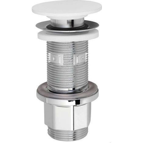 Sapho Accessori Silfra - Piletta per lavabo con tappo Rockstone, bianco opaco WA03451 (1/4)