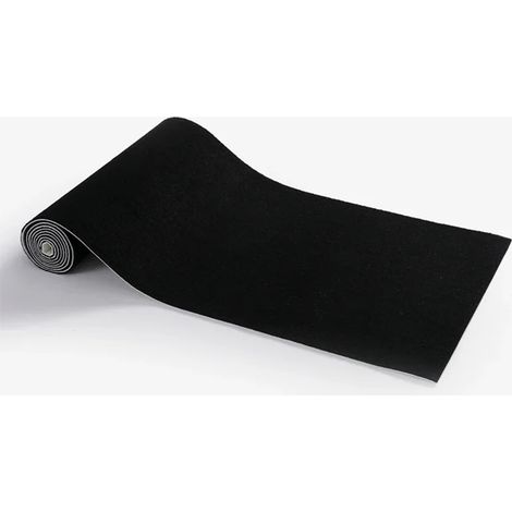 (Noir, 40x100cm) Tapis de sol/tapis de protection antidérapant auto-adhésif, tapis/tapis d'escalier réutilisable et amovible. (1/5)