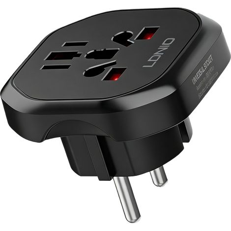 Adaptateur de Voyage Universel Mondial – Prise EU Type C/E/F, Compatible US/UK/AU/CN/JP/CH, Chargeur Secteur International pour USA Canada Australie Chine Suisse Japon, Prise Française (1/5)