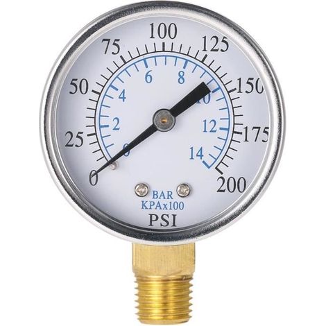 Automatischer Luftdruckregler, Manometer, Druckmessgerät für Druckluftwerkzeuge, 0–200 psi, 0–14 bar (1/4)