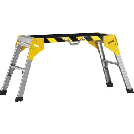 Banco de trabajo plegable de aluminio con asa, antideslizante, 150 kg, 110 x 32 x 50 cm (1/5)