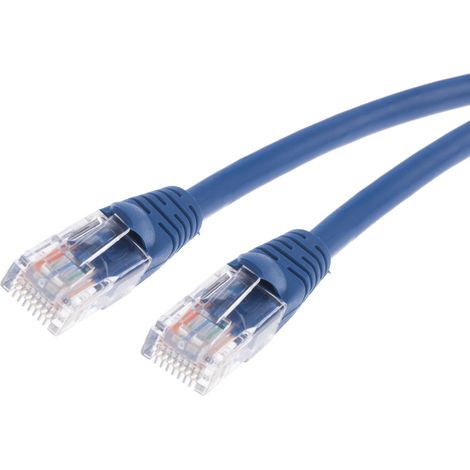 Câble Ethernet cat 5e Avec connecteur gaine LSZH Bleu / , U/UTP, 10m ( Prix pour 1 )
