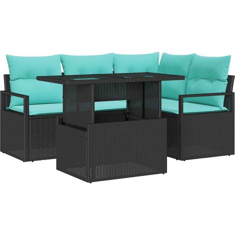 Conjunto de sofá de jardín 5 uds. 4-Número de plazas vidaXL (1/5)