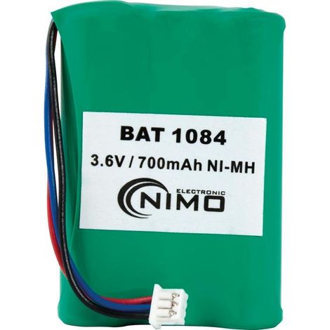 Batterie 3,6V 700mA NiMh connecteur 3 voies (1/2)