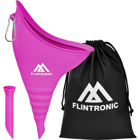 Female Urinal, Reusable Silicone Funnel Urinal, Portable Standing Pee, Female Toilet for Camping, Hiking, Vacation (1/5)