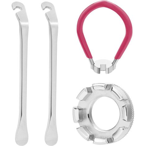 Ensemble de 3 Outils pour Vélo, Clé à Rayons et Tendeur de Rayons, Outil de Réglage des Rayons de Roue
