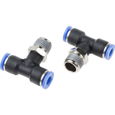 Adaptateur fileté en T RS PRO vers Enfichable 6 mm Enfichable 6 mm ( Prix pour Paquet de 10 )