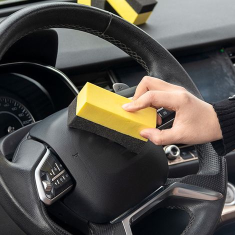 Éponge applicateur de dressing pour pneus, pad de polissage brillance, outil de détaillage auto en mousse, kit de nettoyage pour jantes et caoutchouc. (1/5)