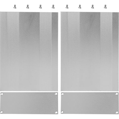 Boîte de projet en aluminium Type fendu boîtier de boîtier en argent mat bricolage boîtier de jonction PCB 54x145x200mm