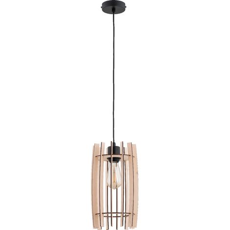Suspension rustique bois noir BLAZAR Alfa 1xE27 15W (1/3)