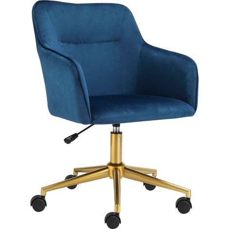 Caspar-Chaise de bureau Bleu Or