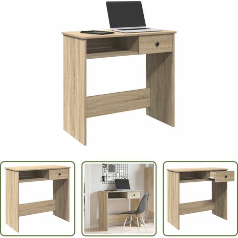 Bureau d'étude - Bureau Chêne Sonoma 80x40x75 cm Aggloméré (1/5)