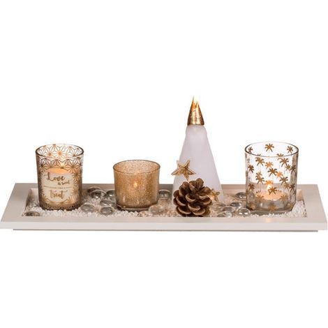 Kerzenhalter Weihnachten Tischdekoration 36 x 14 cm (1/2)