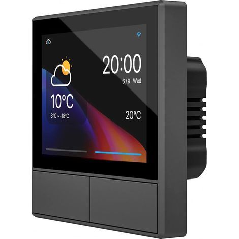 NSPanel Interrupteur Mural WiFi (2 Gang), Interrupteur sans Fil, Thermostat sans Fil Domotique, ContrôLe App, ScèNe Intelligente, Compatible avec Alexa/Google Home-Karteo (1/5)