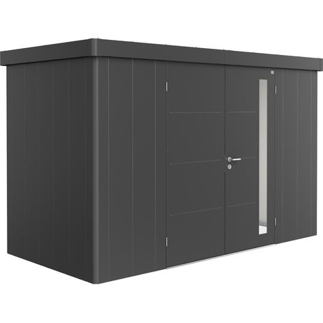 Gerätehaus Neo 1D Doppeltüre, dunkelgrau-metallic