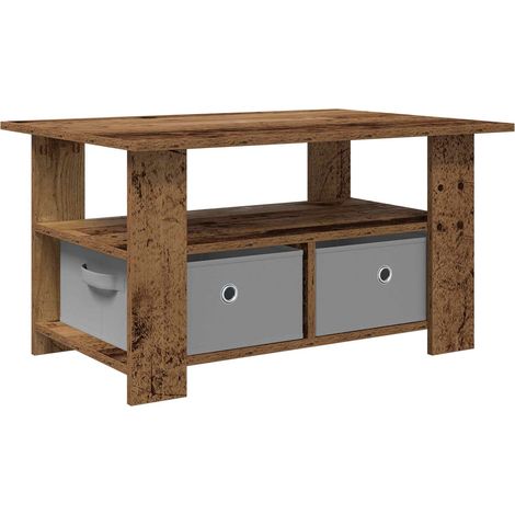 Maison Exclusive - Couchtisch mit Schubladen Altholz 77 x 55 x 42
