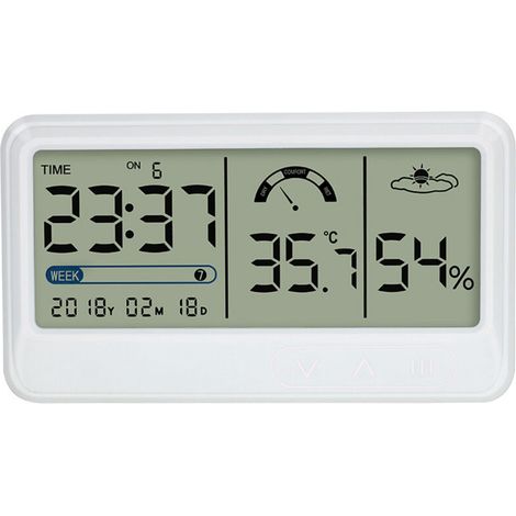 Zoternen Température de confort et humidité Horloge Hygromètre numérique Thermomètre intérieur Moniteur de moniteur Smart Home avec écran LCD (1/4)