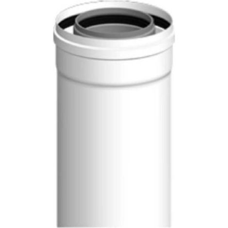 Tube coaxial pour chaudières à condensation 2000mm – Diamètre extérieur 100mm en aluminium – Diamètre intérieur 60mm en polypropylène – Cabel (1/2)