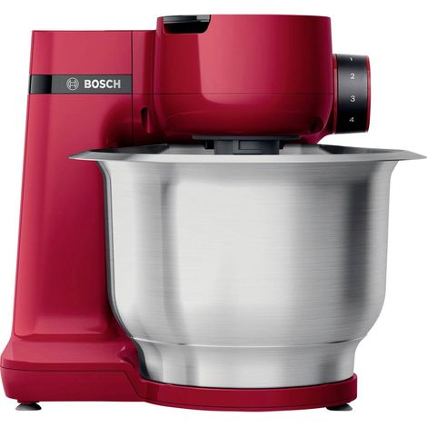 BOSCH MUMS2ER01 ROBOT DE CUISINE MUM SERIE 2, 700 W, BOL EN ACIER INOXYDABLE DE 3,8 L, HACHOIR ET 3 TRANCHES, KIT DE PÂTISSERIE (1/4)