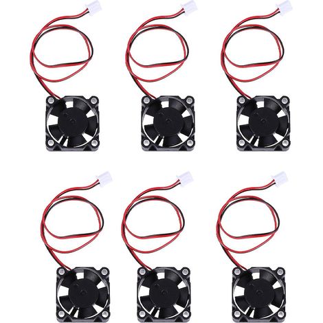 Lot de 6 ventilateur, 12 V CC, silencieux, ABS, alliage d'aluminium, pour imprimante 3D