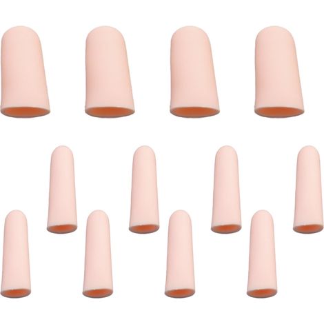 12 PCS Finger Protectors, Finger Sleeves for Protect Fingertips, Hand Eczema, Finger Cracking and More