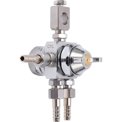 Automatische Farbspritzpistole mit Edelstahldüse, Gehäuse aus verzinkter Zinklegierung, kleine silberne Industrie-Ölfarbenspritzpistole, 1,3 mm / 0,05 Zoll (1/5)