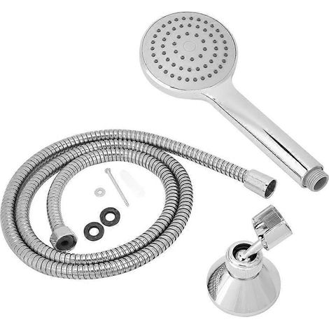 Ensemble de pommeau de douche mural haute pression G1/2 po, comprenant un flexible de douchette et un pommeau de douche à main pour salle de bain. (1/5)