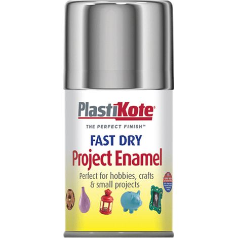 PlastiKote 440.0001500.046 Fast Dry Enamel Aerosol Chrome 100ml PKT150S