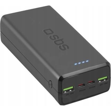 Powerbank SBS TTBB30000PD20K 30000mAh 2xUSB-C 2xUSB-A schwarz 1 Stück.