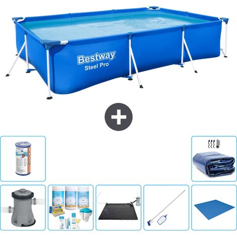 Bestway Bestway Steel Pro Rectangulaire - 300x201x66 cm - 8-pièces S21568 (1/5)