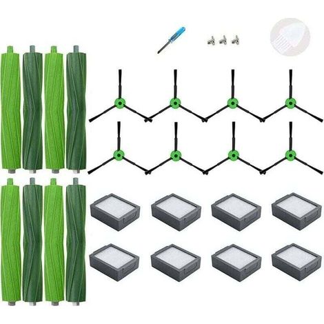 Parti di ricambio compatibili per Roomba EIJ Series i7 i7+ i3 i3+ i4+ i6 i6+ i8 i8+ j7 j7+ j9 j9+ E5 E6, XU, 4 spazzole a setole, 8 --Crezuo-Crezuo