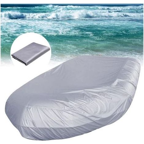 Aufblasbare Bootsabdeckung, robustes Oxford-Gewebe, UV-beständig, wasserdicht - Ganzjahresschutz - Silber (230x94x46cm) (1/5)
