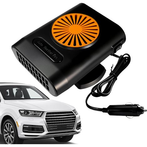Tragbare Autoheizung mit 360°-Drehung und Enteisungsfunktion, Innenraumzubehör zum Beheizen des Fahrgastraums und Enteisen der Windschutzscheibe – 12 V