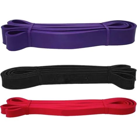 Lot de 3 bandes de résistance TPE, élastiques et extensibles pour musculation des biceps (1/5)